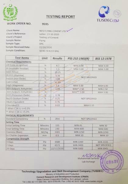 Flying Cement OPC (Sindh)