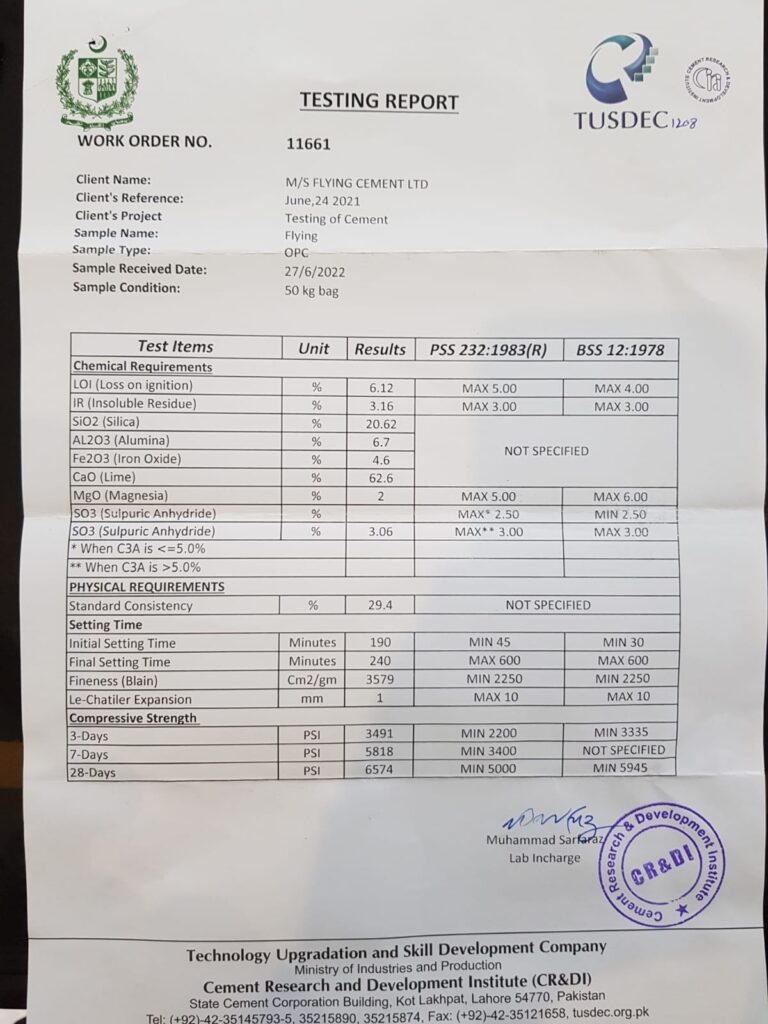 Flying Cement OPC (Sindh)